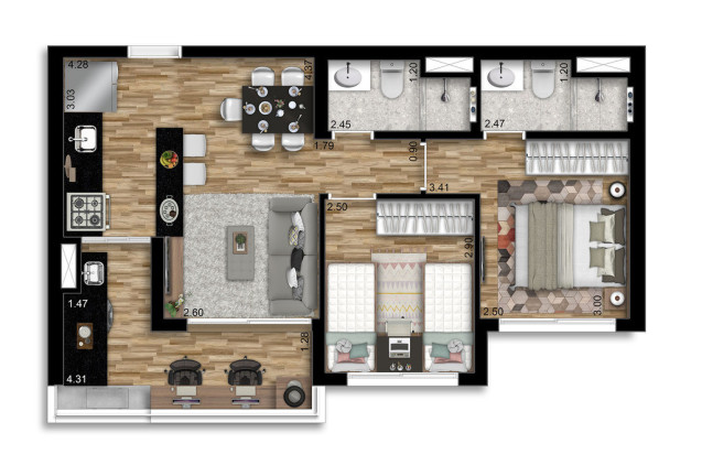 Imagem Imóvel com 3 Quartos à Venda, 99 m² em Vila Andrade - São Paulo