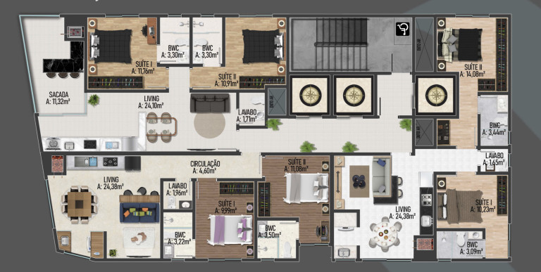 Imagem Apartamento à Venda, 57 m² em Alto Pequerê - Porto Belo Imagem Apartamento à Venda, 57 m² em Alto Pequerê - Porto Belo