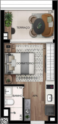 Imagem Studio com 1 Quarto à Venda, 27 m² em Perdizes - São Paulo