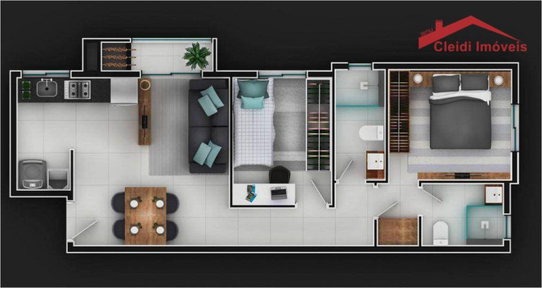 Imagem Apartamento com 2 Quartos à Venda, 54 m² em Atiradores - Joinville