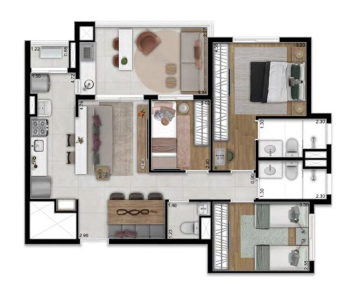 Imagem Apartamento com 3 Quartos à Venda, 152 m² em Vila Osasco - Osasco Imagem Apartamento com 3 Quartos à Venda, 152 m² em Vila Osasco - Osasco