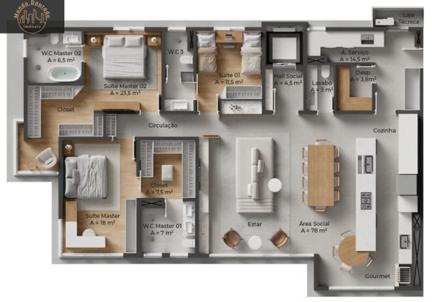 Imagem Apartamento com 4 Quartos à Venda, 195 m² em Centro - São Bernardo Do Campo