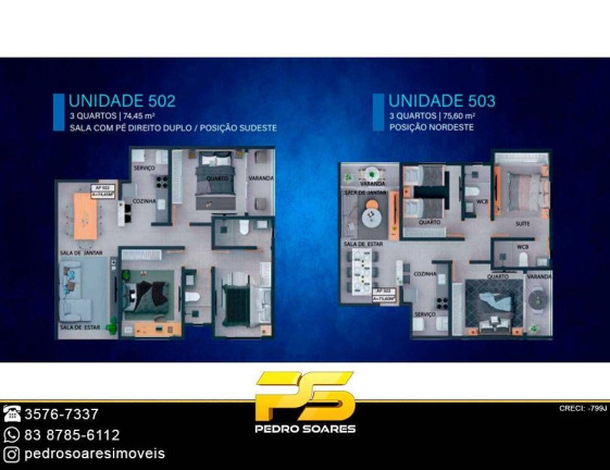 Imagem Apartamento com 2 Quartos à Venda, 55 m² em Portal Do Sol - João Pessoa