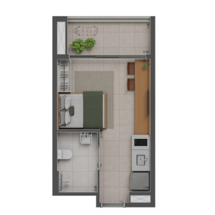 Imagem Apartamento com 1 Quarto à Venda, 25 m² em Brooklin Novo - São Paulo