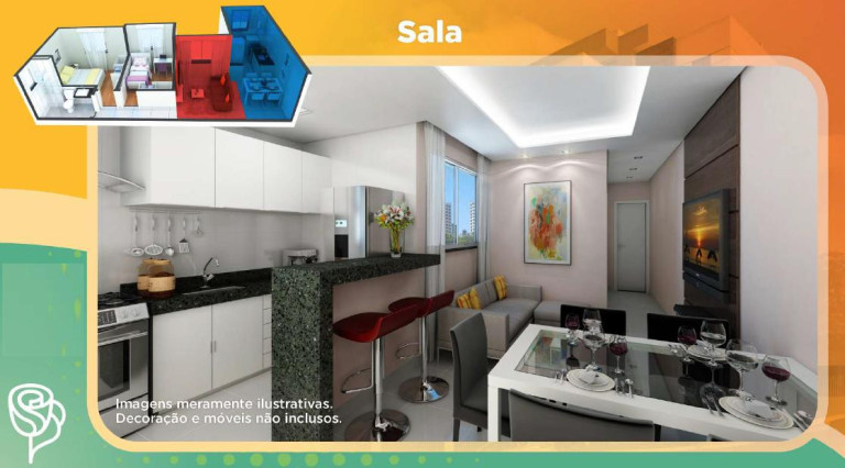 Imagem Apartamento com 2 Quartos à Venda, 46 m² em Glória - Belo Horizonte Imagem Apartamento com 2 Quartos à Venda, 46 m² em Glória - Belo Horizonte