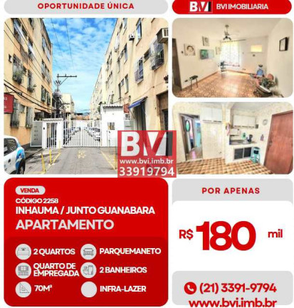 Apartamento com 2 Quartos à Venda, 70 m² em Inhaúma - Rio De Janeiro