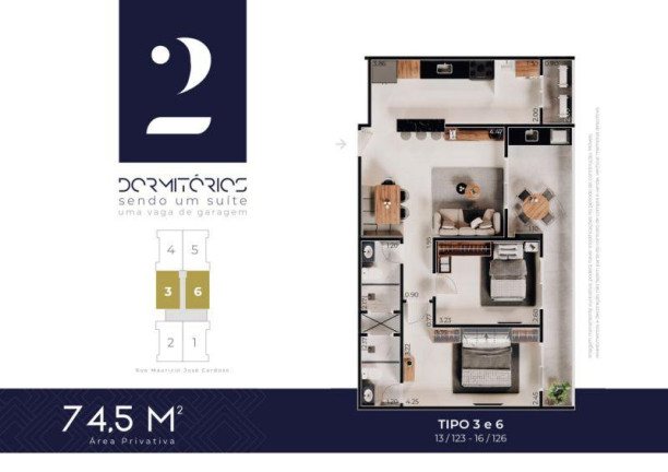 Imagem Imóvel com 2 Quartos à Venda,  em Canto Do Forte - Praia Grande
