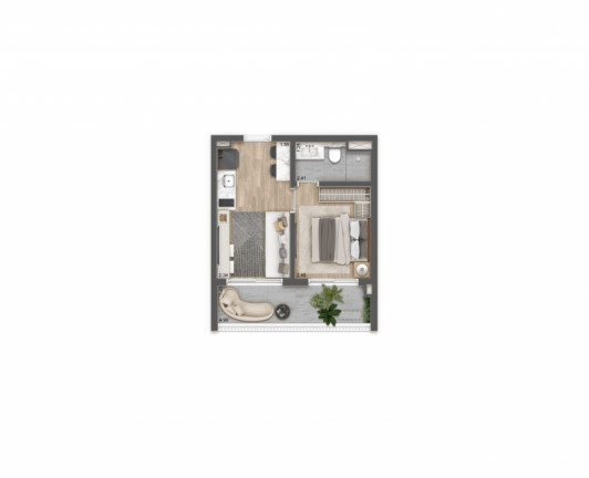 Apartamento com 1 Quarto à Venda, 32 m² em Vila Gumercindo - São Paulo