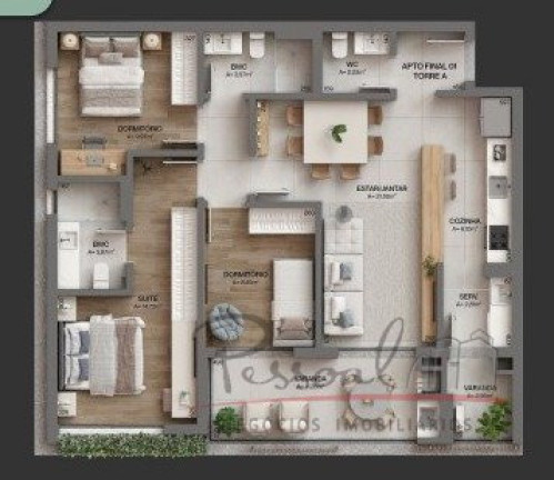Imagem Apartamento com 3 Quartos à Venda, 104 m² em Cacupé - Florianópolis