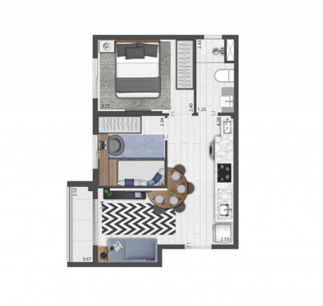 Imagem Apartamento com 2 Quartos à Venda, 35 m² em Moema - São Paulo