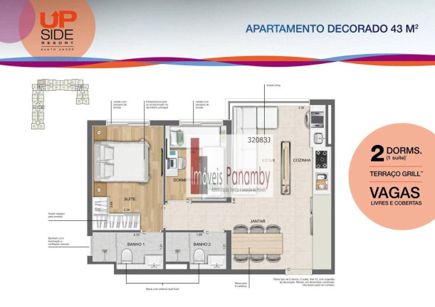 Imagem Apartamento com 2 Quartos à Venda, 40 m² em Vila Homero Thon - Santo André Imagem Apartamento com 2 Quartos à Venda, 40 m² em Vila Homero Thon - Santo André