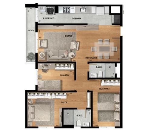 Imagem Apartamento com 3 Quartos à Venda, 88 m² em Pinheirinho - Curitiba Imagem Apartamento com 3 Quartos à Venda, 88 m² em Pinheirinho - Curitiba