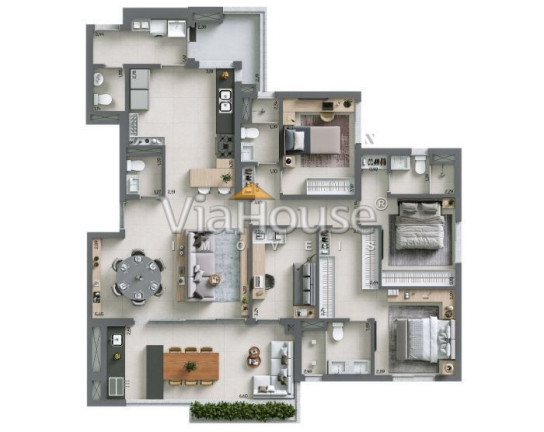 Imagem Apartamento com 3 Quartos à Venda, 151 m² em Jardim Olhos Dagua - Ribeirão Preto