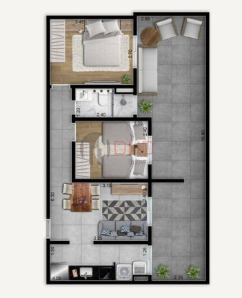 Imagem Apartamento com 2 Quartos à Venda, 52 m² em Vila Espírito Santo - Sorocaba