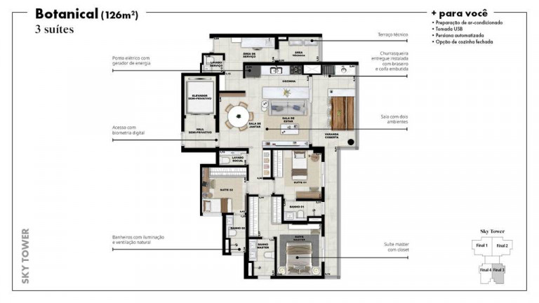 Imagem Apartamento com 4 Quartos à Venda, 187 m² em Vila São Francisco - Osasco