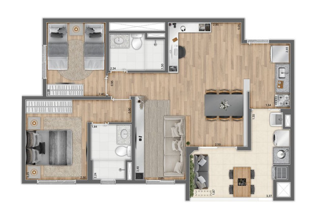 Imagem Apartamento com 2 Quartos à Venda, 57 m² em Picanço - Guarulhos Imagem Apartamento com 2 Quartos à Venda, 57 m² em Picanço - Guarulhos