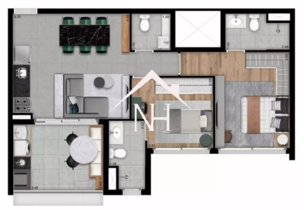 Imagem Apartamento com 2 Quartos à Venda, 69 m² em Jardim Das Acácias - São Paulo Imagem Apartamento com 2 Quartos à Venda, 69 m² em Jardim Das Acácias - São Paulo