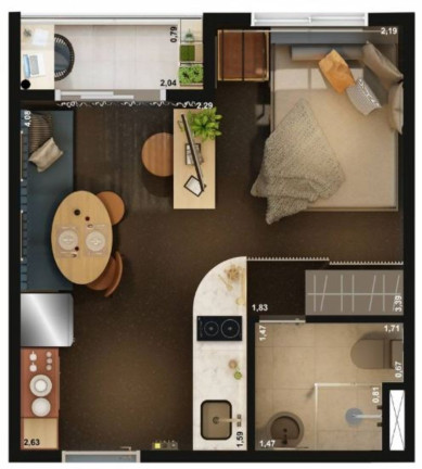 Imagem Imóvel com 1 Quarto à Venda, 34 m² em Sumarezinho - São Paulo