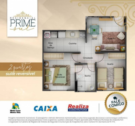 Imagem Apartamento com 2 Quartos para Alugar, 42 m² em Calixtolândia - Anápolis Imagem Apartamento com 2 Quartos para Alugar, 42 m² em Calixtolândia - Anápolis