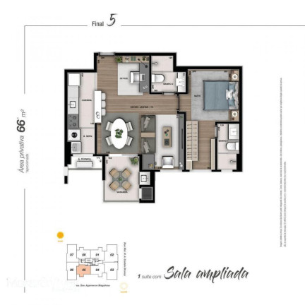 Imagem Apartamento com 2 Quartos à Venda, 66 m² em Cristo Rei - Curitiba