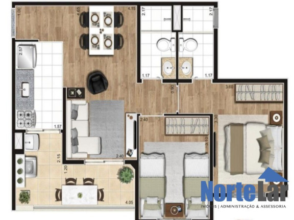Imagem Apartamento com 2 Quartos à Venda, 53 m² em Vila Nivi - São Paulo