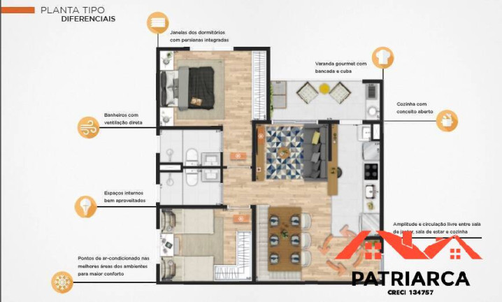 Imagem Apartamento com 2 Quartos à Venda, 60 m² em Santa Terezinha - Paulínia Imagem Apartamento com 2 Quartos à Venda, 60 m² em Santa Terezinha - Paulínia