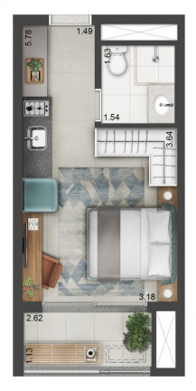 Imagem Studio com 1 Quarto à Venda, 24 m² em Santo Amaro - São Paulo Imagem Studio com 1 Quarto à Venda, 24 m² em Santo Amaro - São Paulo