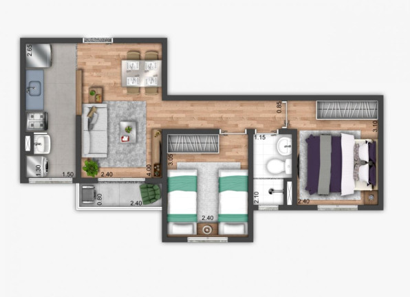 Imagem Apartamento com 2 Quartos à Venda, 44 m² em Jardim Helena - Ferraz De Vasconcelos