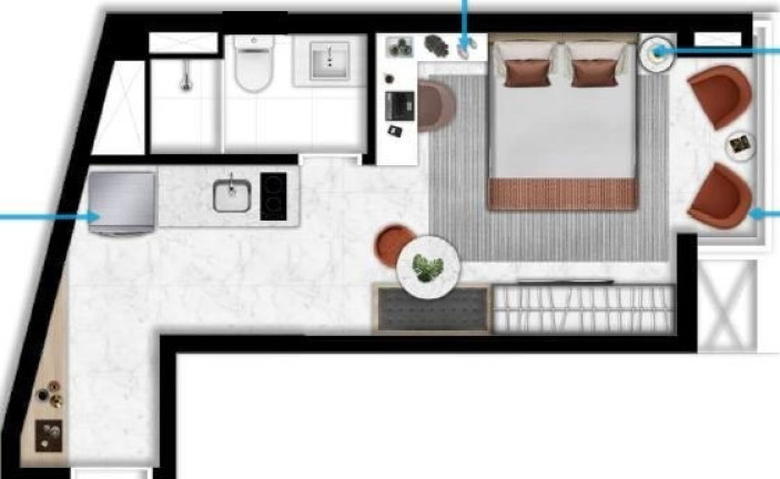 Imagem Imóvel com 1 Quarto à Venda, 33 m² em Paraíso - São Paulo