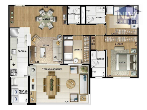 Imagem Apartamento com 3 Quartos à Venda, 96 m² em Vila Andrade - São Paulo Imagem Apartamento com 3 Quartos à Venda, 96 m² em Vila Andrade - São Paulo