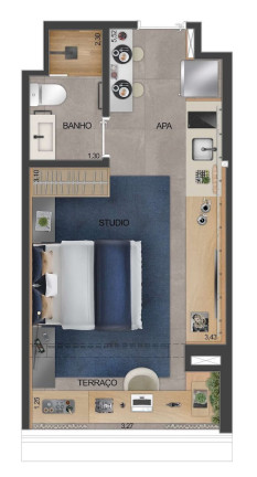 Imagem Studio com 1 Quarto à Venda, 23 m² em Butantã - São Paulo