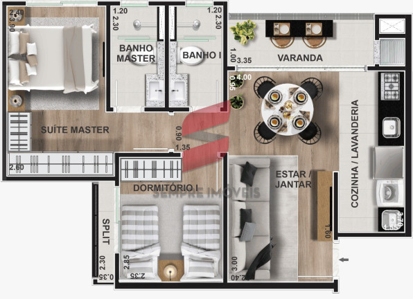 Imagem Apartamento com 2 Quartos à Venda, 48 m² em Capão Raso - Curitiba Imagem Apartamento com 2 Quartos à Venda, 48 m² em Capão Raso - Curitiba