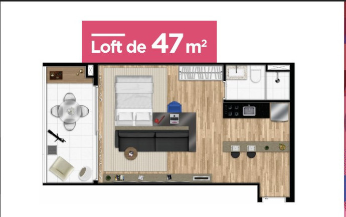 Imagem Imóvel com 1 Quarto à Venda, 47 m² em Campo Belo - São Paulo