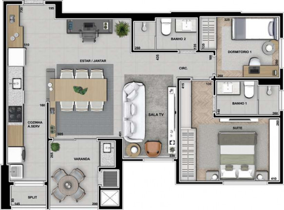 Imagem Apartamento com 2 Quartos à Venda, 73 m² em Boa Vista - Curitiba Imagem Apartamento com 2 Quartos à Venda, 73 m² em Boa Vista - Curitiba