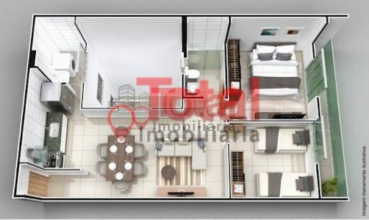 Apartamento com 2 Quartos à Venda, 58 m² em Eldorado - Timóteo