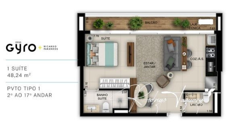 Imagem Flat com 1 Quarto à Venda, 48 m² em Setor Marista - Goiânia