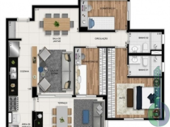 Imagem Apartamento com 3 Quartos à Venda, 90 m² em Vila Apiaí - Santo André Imagem Apartamento com 3 Quartos à Venda, 90 m² em Vila Apiaí - Santo André