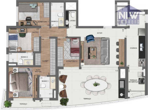 Apartamento com 4 Quartos à Venda, 142 m² em Jardim Das Acácias - São Paulo