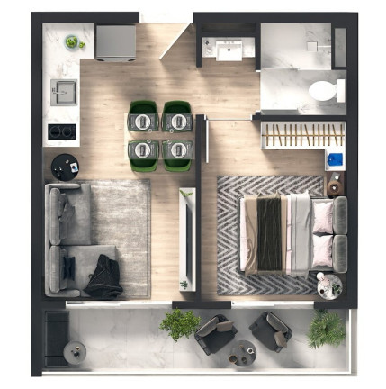 Imagem Apartamento com 2 Quartos à Venda, 51 m² em Morumbi - São Paulo Imagem Apartamento com 2 Quartos à Venda, 51 m² em Morumbi - São Paulo