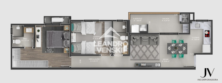 Imagem Apartamento com 2 Quartos à Venda, 63 m² em Costa E Silva - Joinville
