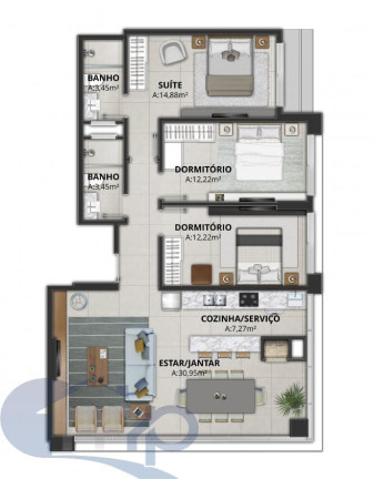 Imagem Apartamento com 2 Quartos à Venda, 90 m² em Centro - Torres Imagem Apartamento com 2 Quartos à Venda, 90 m² em Centro - Torres