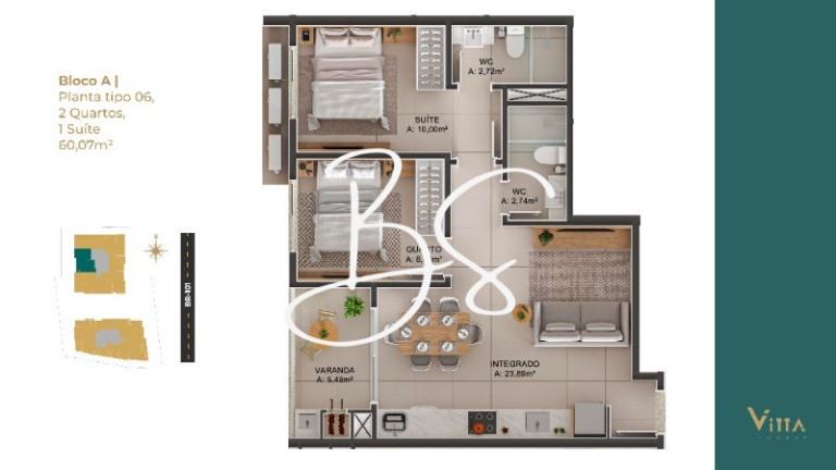 Imagem Apartamento com 2 Quartos à Venda, 65 m² em Tabuleiro Dos Oliveiras - Itapema