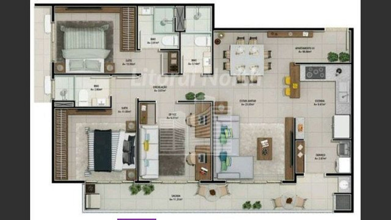 Imagem Apartamento com 2 Quartos à Venda, 97 m² em Fazenda - Itajaí