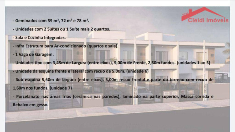 Imagem Sobrado com 2 Quartos à Venda, 72 m² em Jardim Iririú - Joinville