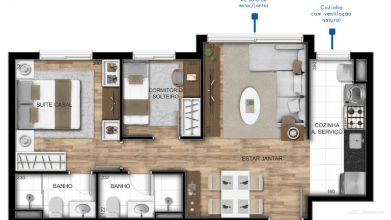 Imagem Imóvel com 2 Quartos à Venda, 52 m² em Partenon - Porto Alegre