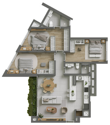 Imagem Apartamento com 3 Quartos à Venda, 102 m² em Centro - Torres