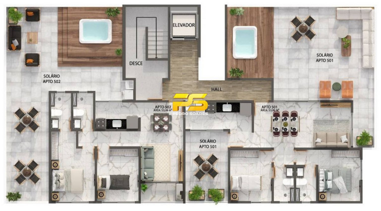 Imagem Apartamento com 1 Quarto à Venda, 30 m² em Brisamar - João Pessoa