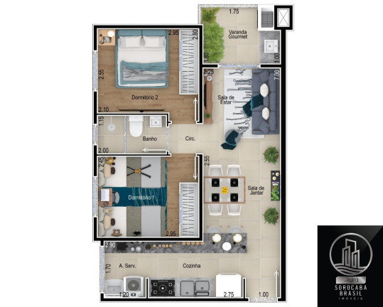 Imagem Apartamento com 2 Quartos à Venda, 48 m² em Vila Carvalho - Sorocaba Imagem Apartamento com 2 Quartos à Venda, 48 m² em Vila Carvalho - Sorocaba