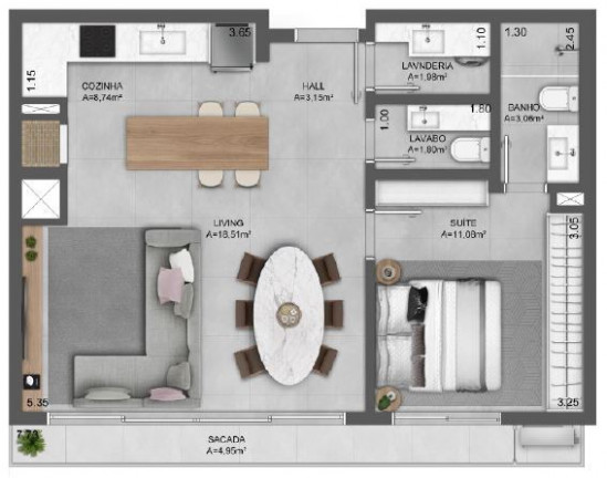 Imagem Apartamento com 1 Quarto à Venda, 60 m² em Mont Serrat - Porto Alegre