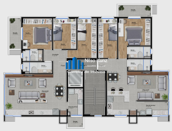 Imagem Apartamento com 2 Quartos à Venda, 141 m² em São Francisco - Bento Gonçalves Imagem Apartamento com 2 Quartos à Venda, 141 m² em São Francisco - Bento Gonçalves